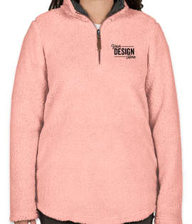 Charles River Women's Newport Fuzzy Fleece Pullover - Color: Powder Pink