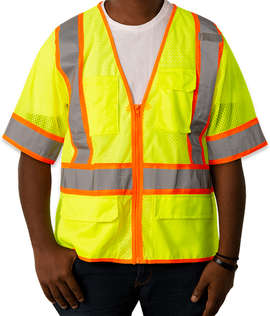 Kishigo Class 3 Pocket Mesh Safety Vest