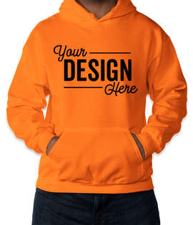 Gildan DryBlend 50/50 Pullover Hoodie - Color: Safety Orange