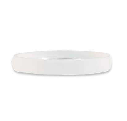 Debossed Single Color Silicone Bracelet - White