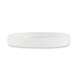 Debossed Single Color Silicone Bracelet - Color: White