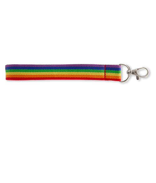 Rainbow Recycled Wrist Lanyard in Rainbow