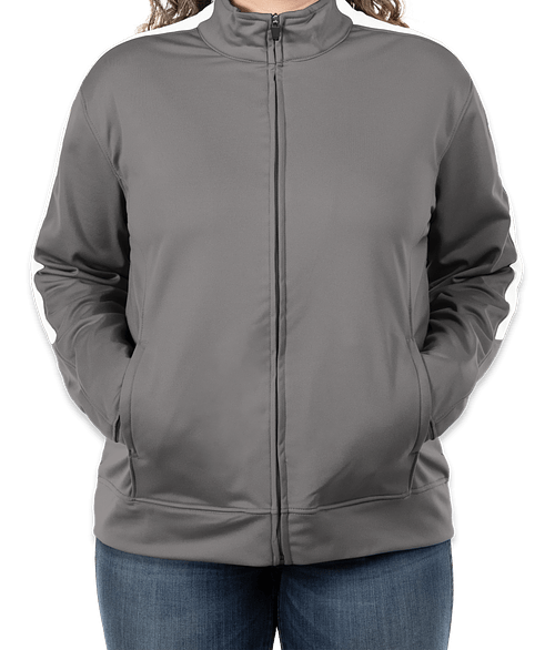 Augusta Women's Medalist Tricot Track Jacket 2.0 in Graphite / White