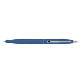 Clic Silver Trim Ballpoint Pen (black ink) - Color: Metallic Dark Blue