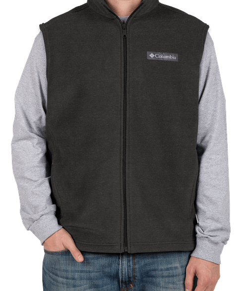 Custom 6ct. Custom Columbia Cathedral Peak Fleece Vest - Collegiate Navy - Size XL- 1-Color Text or Art Design