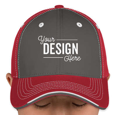 Canada - Sportsman Tri-Color Contrast Stitched Hat - Charcoal / Garnet