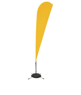 Full Color 11.5' Streamline Teardrop Flag with Cross Base - Color: Athletic Gold