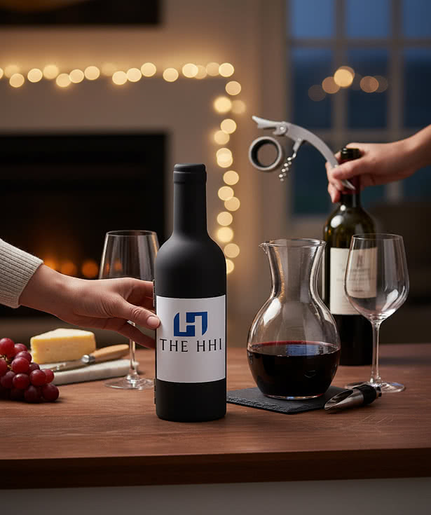 Bordeaux 3-Piece Wine Tool Set with Bottle Shaped Case