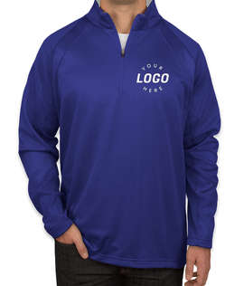 Sport-Tek Quarter Zip Performance Sweatshirt - Color: True Royal / Silver