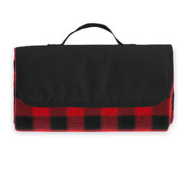 Roll-Up Picnic Blanket - Color: Black / Red