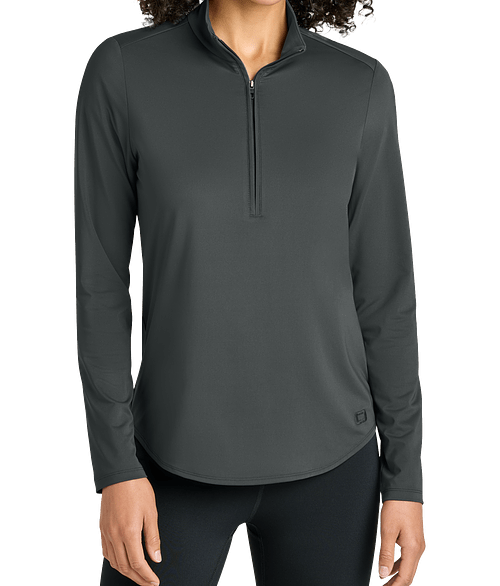 OGIO Women's Regain Recycled UPF 50+ Half Zip Pullover in Tarmac Grey