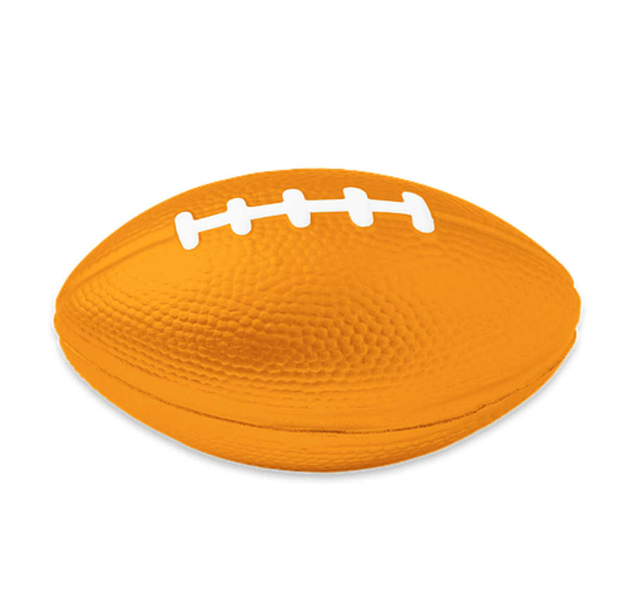 3.5" Football Shaped Stress Reliever in Orange