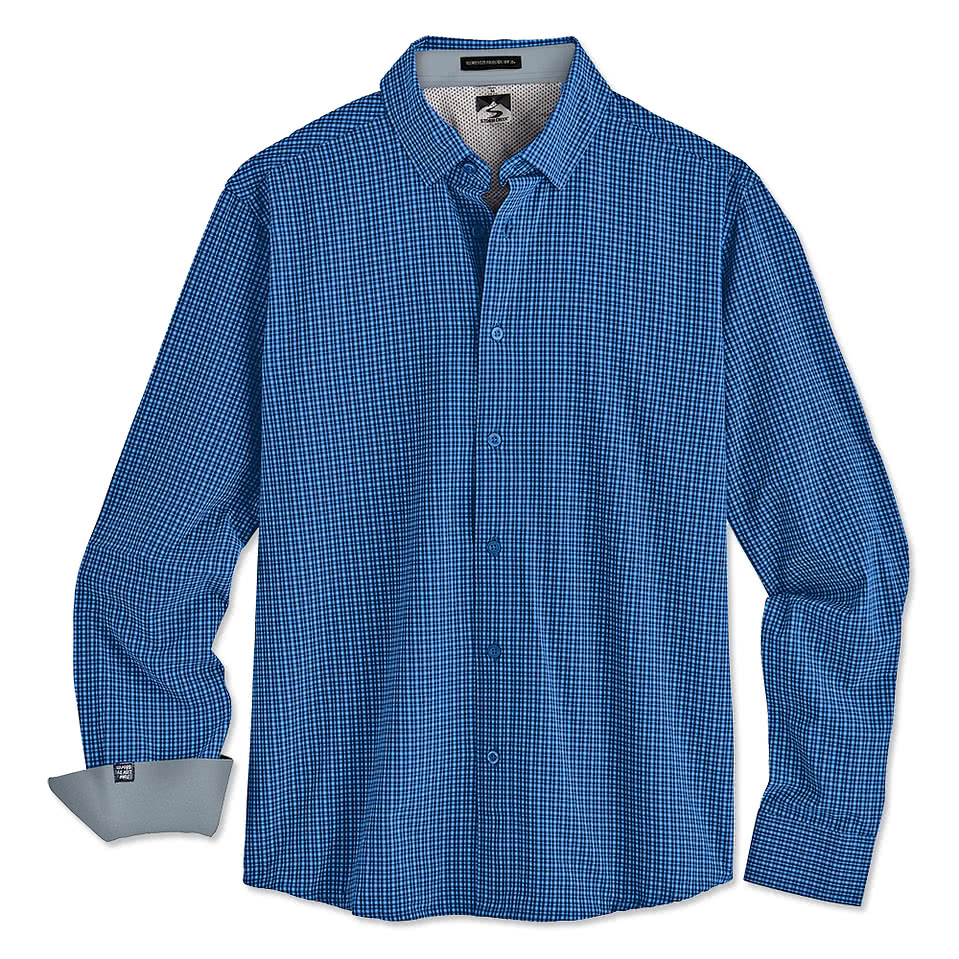 Storm Creek Influencer Wrinkle-Free Microplaid Long Sleeve Dress Shirt