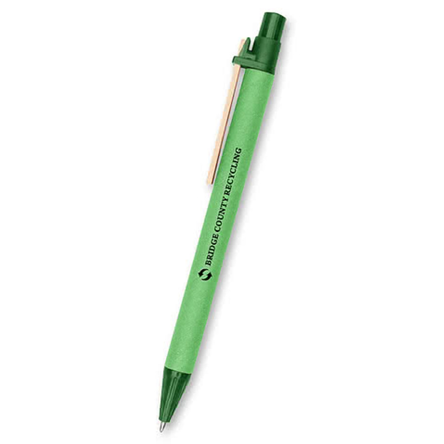 Paper Barrel Click Pen (black ink) in BLACK