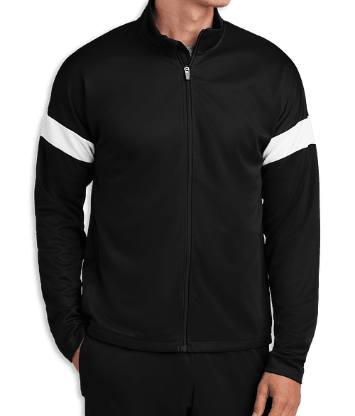 Custom Sport-Tek Full Zip Colorblock Warm-Up Jacket - Design