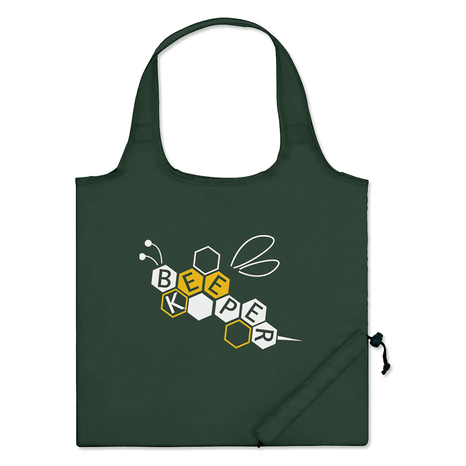 Full Color Medium Foldaway Shopper Tote Bag