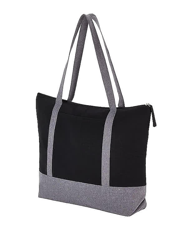 Repose Large Zippered Recycled Cotton Tote Bag