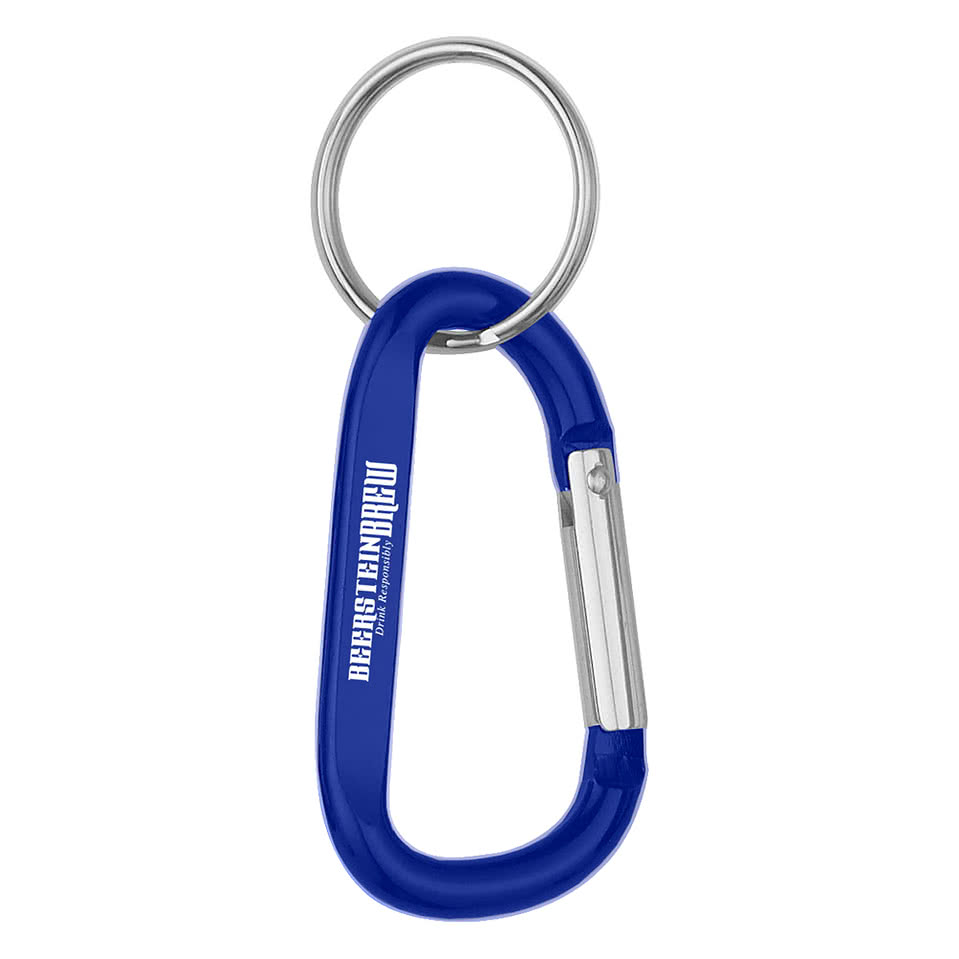 Laser Engraved 6mm Carabiner with Split Ring