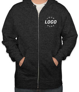 Independent Trading Zip Hoodie - Color: Charcoal Heather