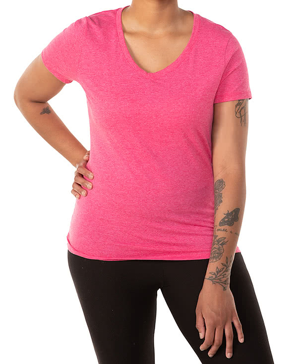 Hanes Women's Perfect-T Tri-Blend V-Neck T-shirt
