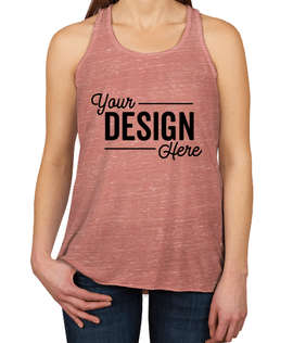 Bella + Canvas Women's Flowy Melange Racerback Tank - Color: Mauve Marble