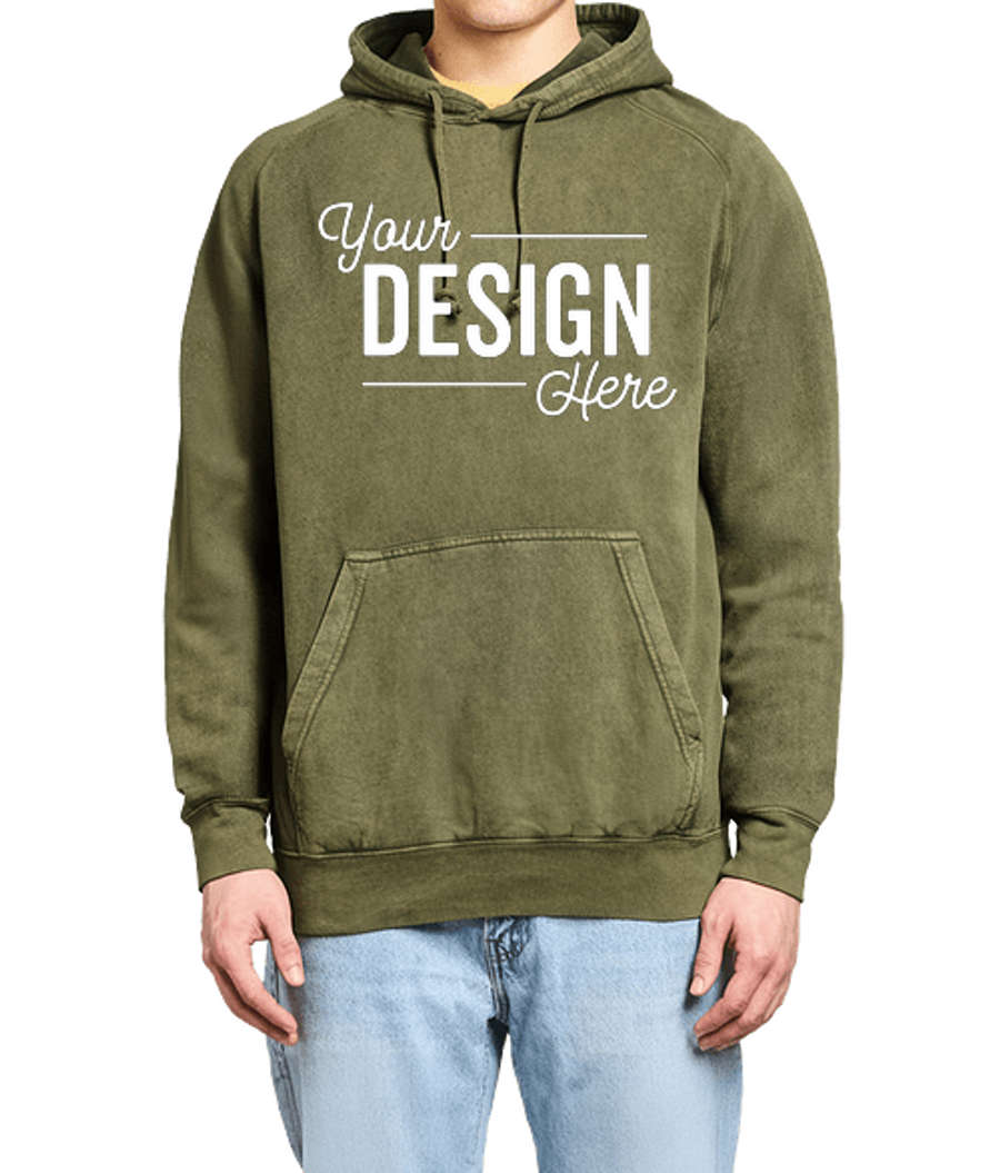 Lane Seven Vintage Raglan Pullover Hoodie in Vintage Olive