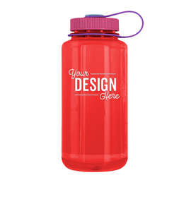 32 oz. Nalgene Tritan Wide Mouth Water Bottle - Color: Ruby Red / Red