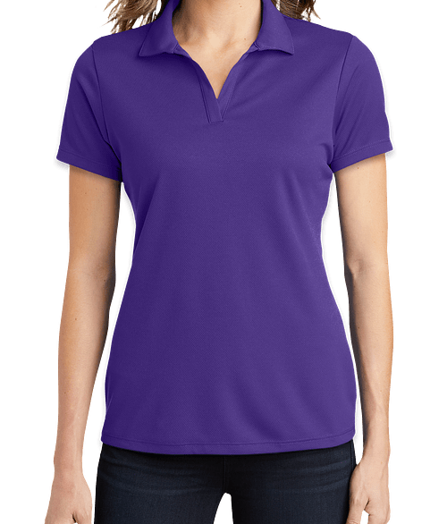 Sport-Tek Women's RacerMesh Performance Polo - Embroidered in Purple