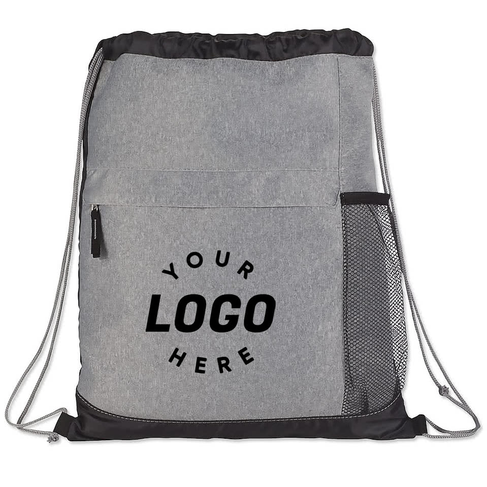 Heather Melange Drawstring Bag