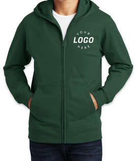 Port & Company Fan Favorite Zip Hoodie - Color: Forest Green
