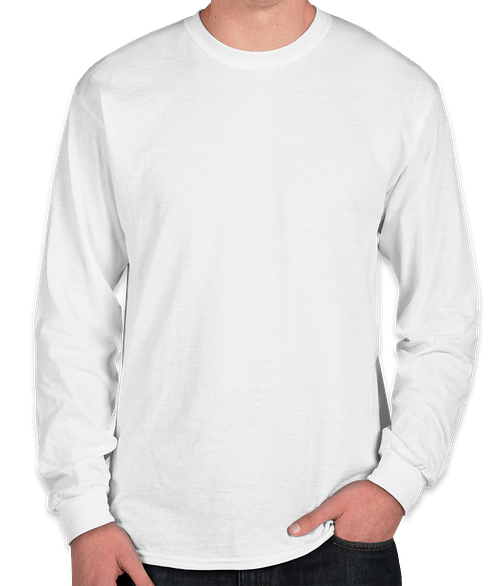 Gildan DryBlend 50/50 Long Sleeve T-shirt in White
