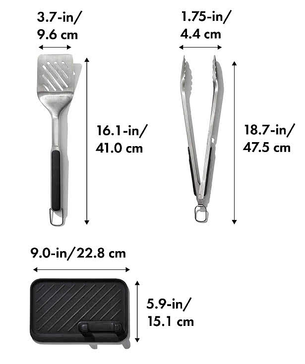 Laser Engraved OXO Good Grips 3-Piece Grilling Tool Set