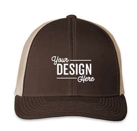 Pacific Headwear Snapback Trucker Hat - Color: Brown / Khaki