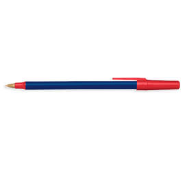 BIC Antimicrobial Round Stic Pen (black ink) - Color: Navy / Red
