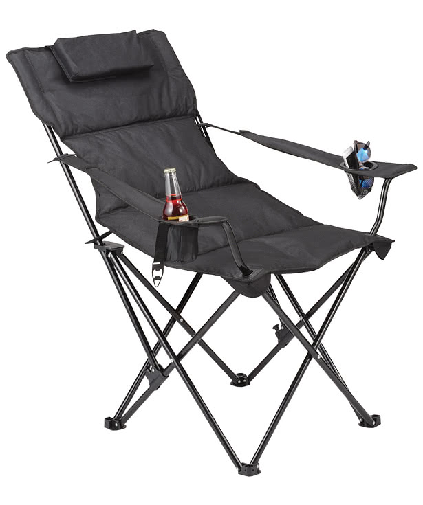 Full Color Padded Foldable Reclining Camping Chair