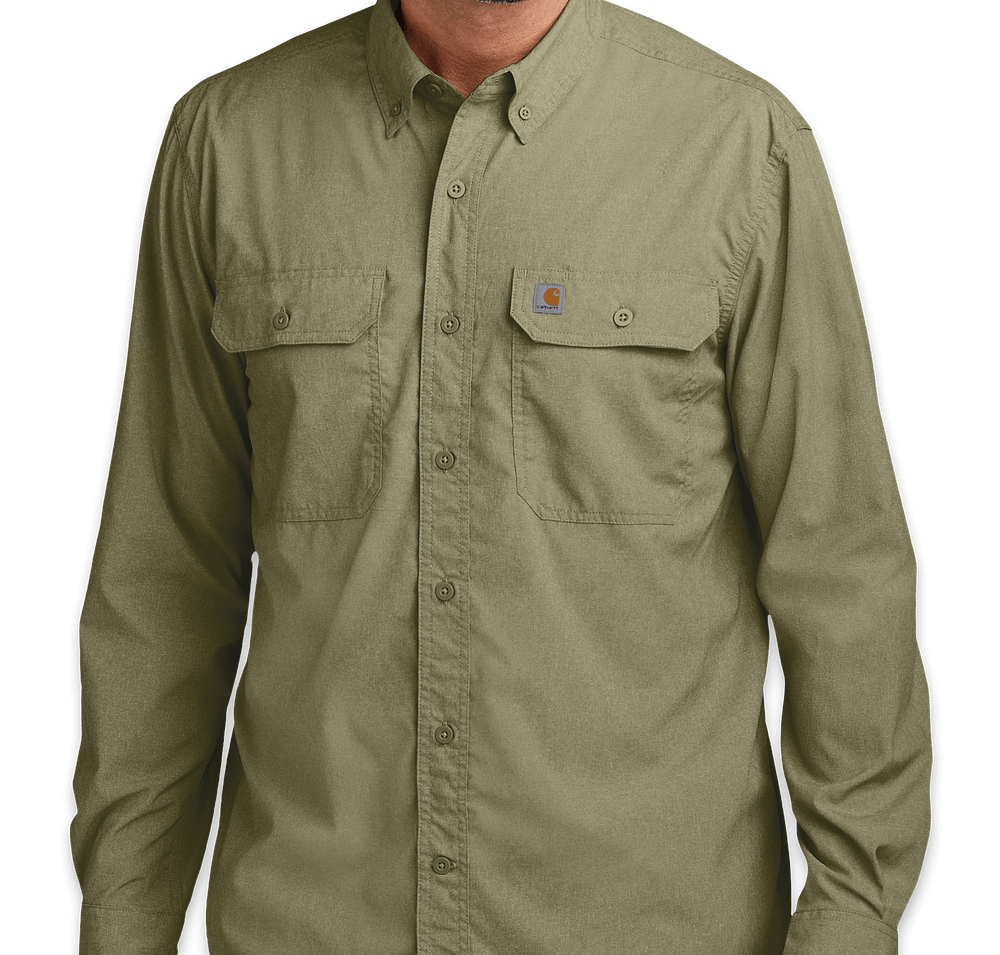 Carhartt Force Solid Long Sleeve Work Shirt - Embroidered-default