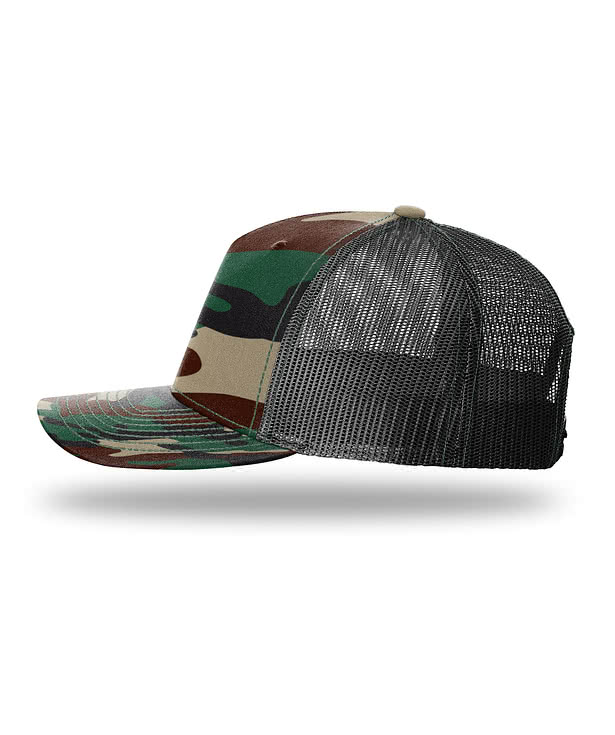 Richardson Camo Pattern Five Panel Trucker Hat