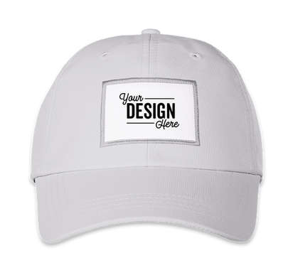 Ahead Jordan Performance Baseball Hat with White Rectangle Patch - White