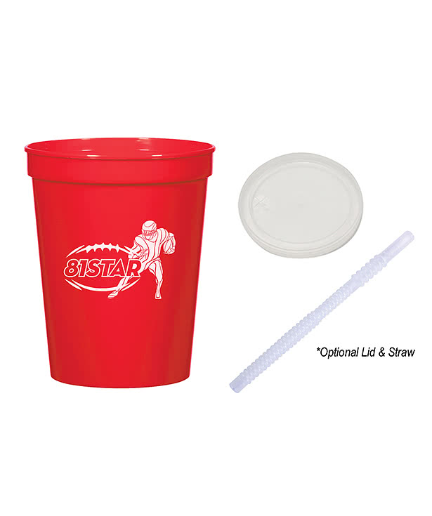 16 oz. Big Game Plastic Stadium Cup (Case of 500)