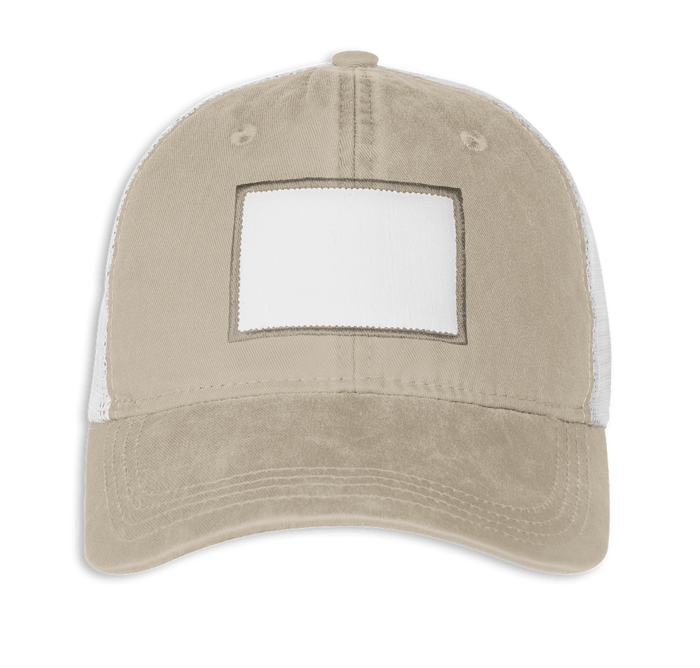 Ahead Solana Pigment Dyed Trucker Hat - Rectangle Patch - Printed-default