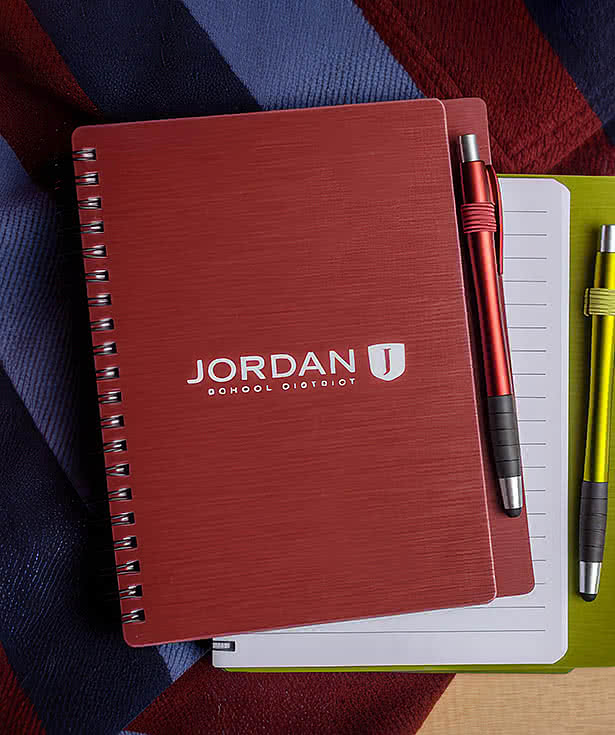 Mercury Hard Cover Spiral Notebook with Stylus Pen