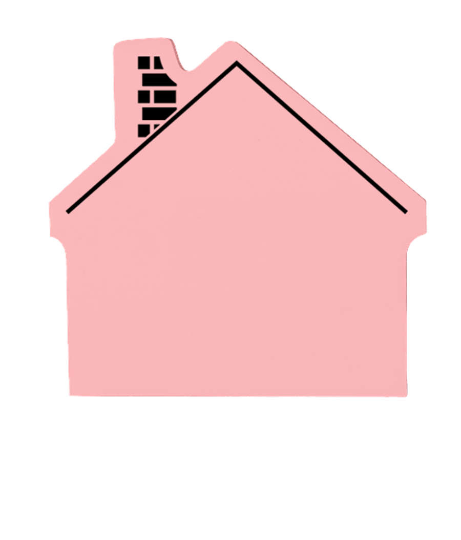 3M House Post-it® Note - 50 sheets/pad in Pink