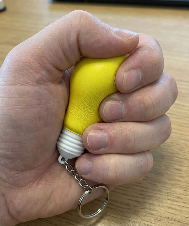 Light Bulb Stress Reliever Keychain