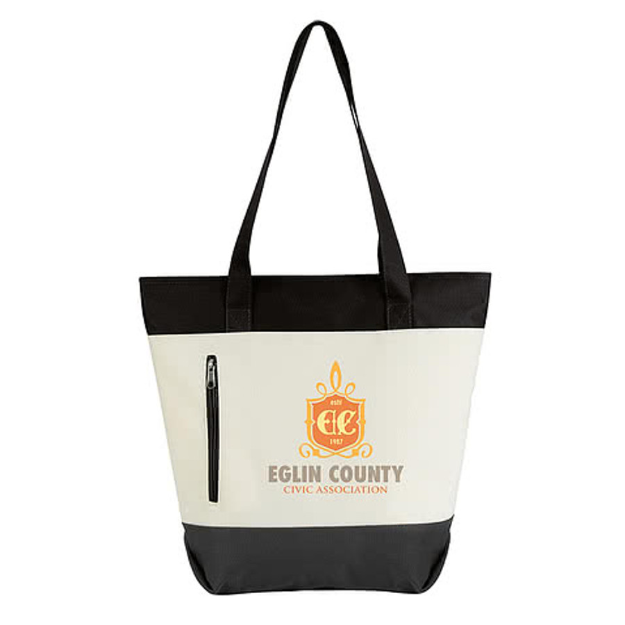 Full Color Tote Bag with Color Zipper