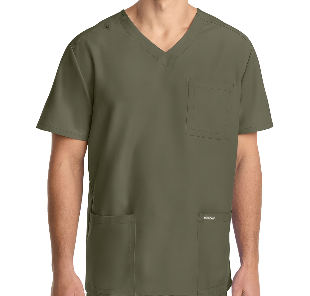 Cherokee Workwear Originals Tuck-In V-Neck 3-Pocket Scrub Top-default