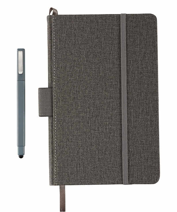 Debossed Heathered Hard Cover Notebook