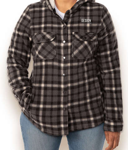 Eddie Bauer Women's Woodland Fleece Shirt Jacket - Grey Steel / Bone