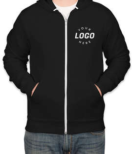 Bella + Canvas Ultra Soft Zip Hoodie - Color: Black