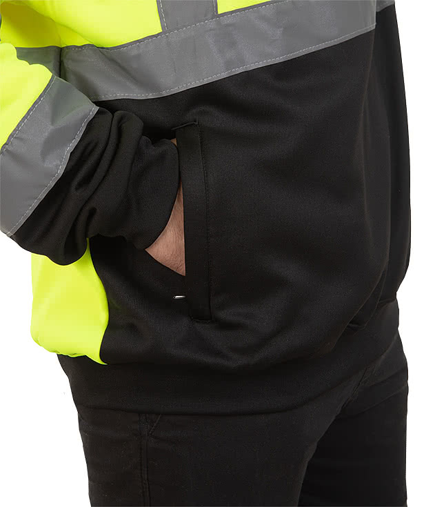 Charles River Class 3 Hi-Vis Safety Quarter Zip Sweatshirt