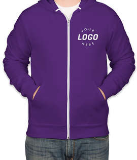 Bella + Canvas Ultra Soft Zip Hoodie - Color: Team Purple